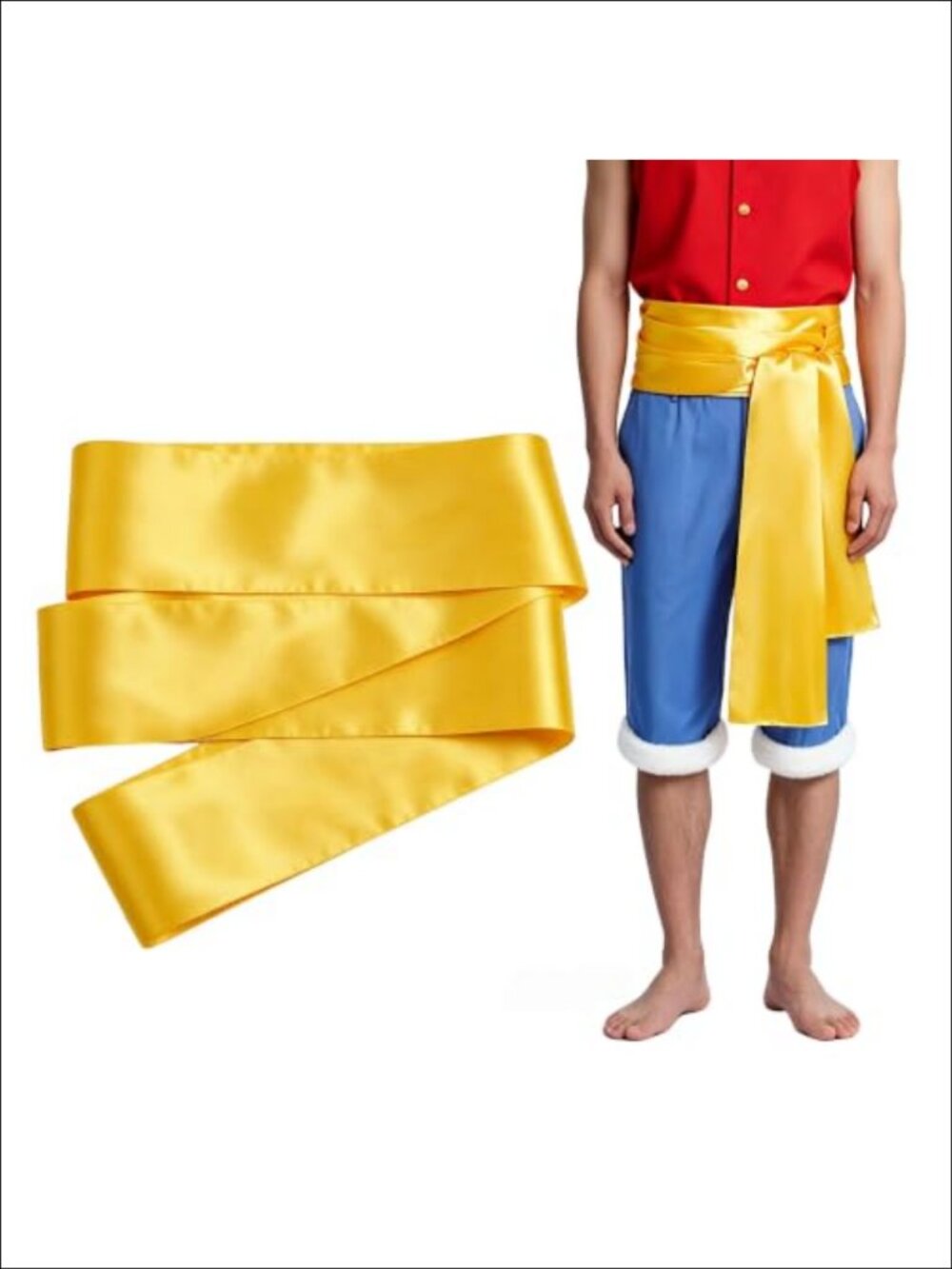 Satin Waist Sash Belt Cosplay Wrap Tie Anime Costume Accessory